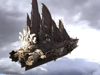 Dark Brotherhood Airship 3D model