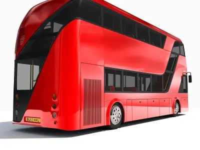 Red London Double Decker Bus 3D model