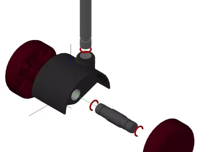 Swivel Wheels Rolling Casters Free 3D model