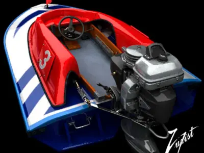 Motorboat 3D model purchase