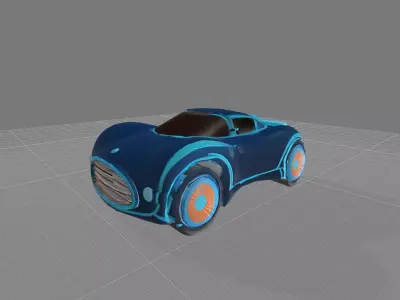Stylized Cartoon Car 3D Model Free 3D print model