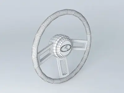 3-spoke steering wheel with K logo Free 3D model