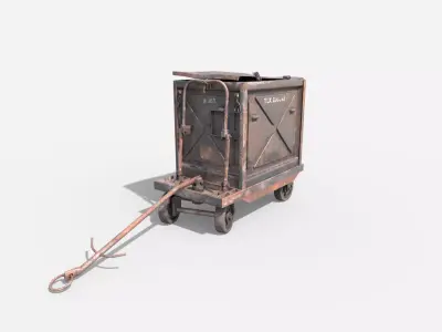 Metal Factory Handcart 3D model