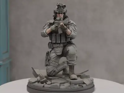 modern military 3D print model