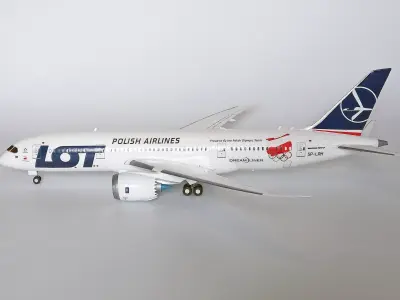 141221-8 Model kit Boeing 787-8 Trent Down 3D print model