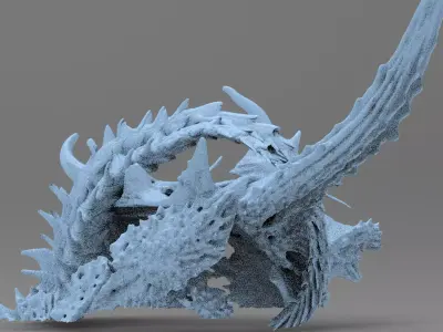 Alien Dragon God Bone Structure 14 3D model