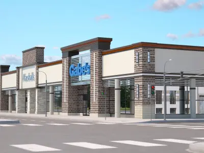 Strip Mall Building 3D model