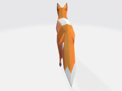 Low-Poly Simple Fox Low-poly 3D model