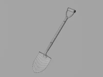 Digging Shovel Tool Model Low-poly 3D model