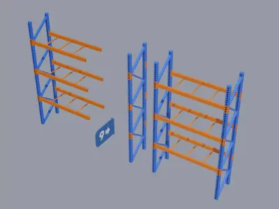 Warehouse assets bundle - Low poly Low-poly 3D model