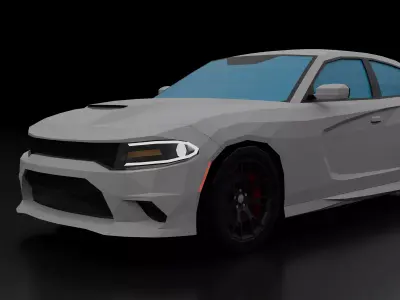 DODGE Charger SRT Hellcat 2015- Low-poly 3D model