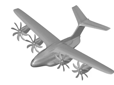 A400m military airbus 3D model purchase