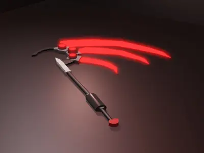 Anime Scythe Version 2 Low-poly 3D model