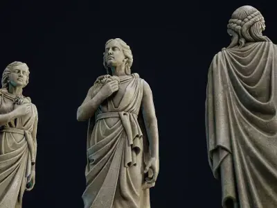 Garden Statue 1 Low-poly 3D model