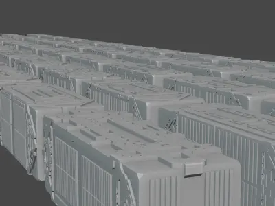 scifi container kit 3D model