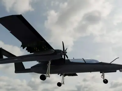 Icarus Aerospace - Tactical Air Vehicle - The NEW A10 BUSTER Low-poly 3D model
