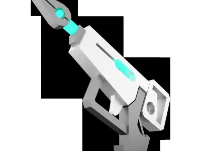 3d cartoon future arm laser and plasma gun icon 3D model purchase
