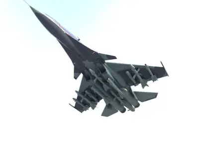 sukhoi fighter jet f15 f16 3D model