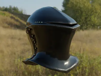 Frog Mouth Helmet GameReady Lowpoly Low-poly 3D model