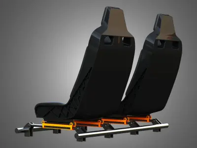 Canam Maveric Vehicle Seat 3D model