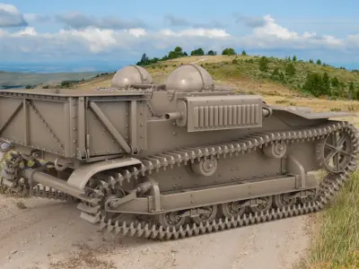 UE Tractor Clay VRay  3D model