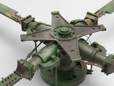 Helicopter rotor 3d model gaming Aircraft 3D model