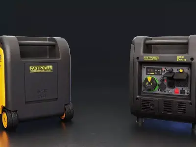 Portable Power Generator 4500W Low-poly 3D model
