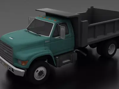 F-Series F-700 Dump Truck 1995 Low-poly 3D model