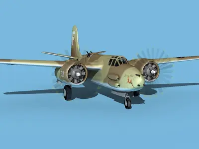 Douglas A-20G Havoc V04 3D model