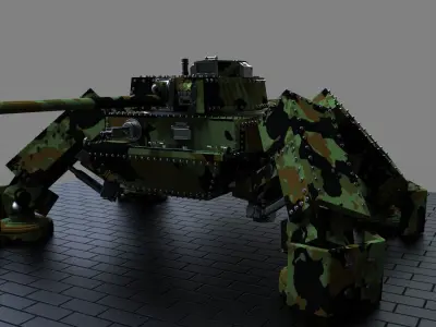 Steampunk Tank 3D model