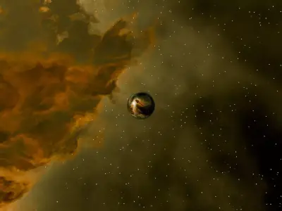 The Saffron Rift Nebula HDRI 16k Seamless 3D model
