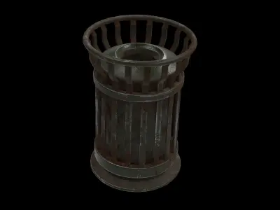 trash bin 01 3D model