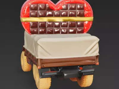 Sweet Tooth Transport Truck 3D Model Low-poly 3D model