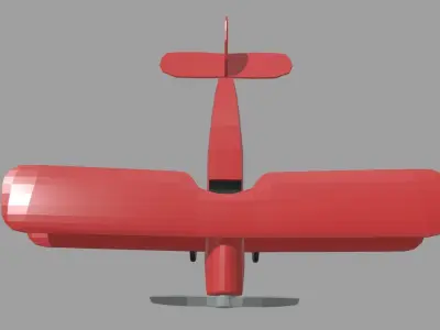 Low Poly Plane 02 Low-poly 3D model