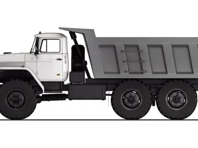 Ural 55571 dump truck 2020 3D model