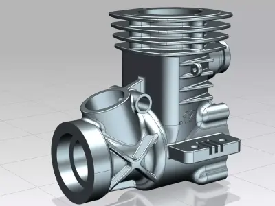 Engine case rear 3D model