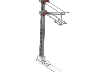 Catenery Pole Double Hanger Type C 1-87 FDM 3D print model