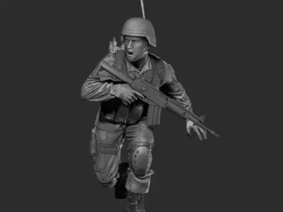 RADIO OPERATOR SOLDIER 3D print model