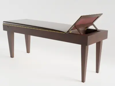 Victorian Doctors Examination Couch 3D model