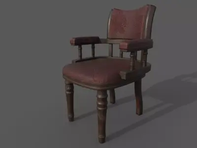 Chair Vintage Low-poly 3D model