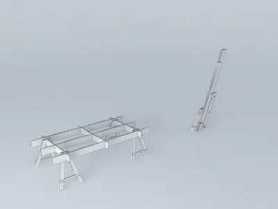 Saw Horses Free 3D model purchase