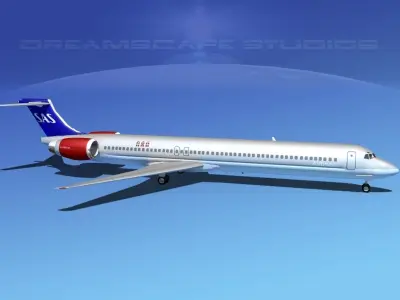 McDonnell Douglas MD80 SAS 3D model
