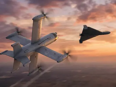 Ukrainian interceptor drone Octopus Low-poly 3D model