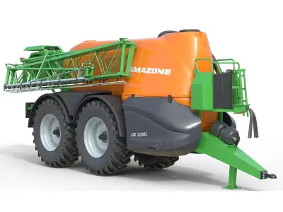 Amazone UX 11201 Trailed Field Sprayer Low-poly 3D model