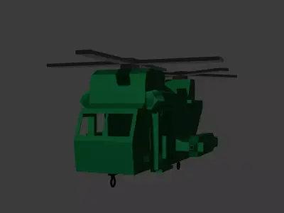 Low Poly Cargobob Free low-poly 3D model