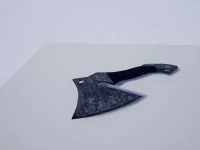  Kitchen hatchet from USSR Low-poly 3D model