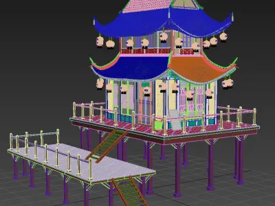 Chinese house 3D model by mohkkf