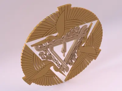 Egyptian Symbols - 025 Low-poly 3D model