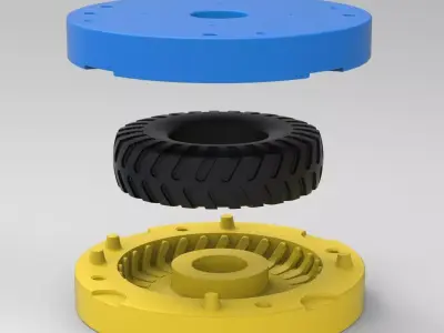 Mold for diecast military truck tire 4 Scale 1 to 10 3D print model