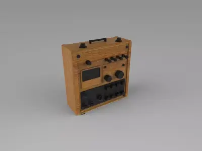 Vintage Wooden Radio Receiver  3D print model